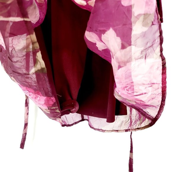 BISCOTTI Girls Wine Red Purple Floral Velvet Holiday Party Dress 3T Ribbon - Picture 8 of 12